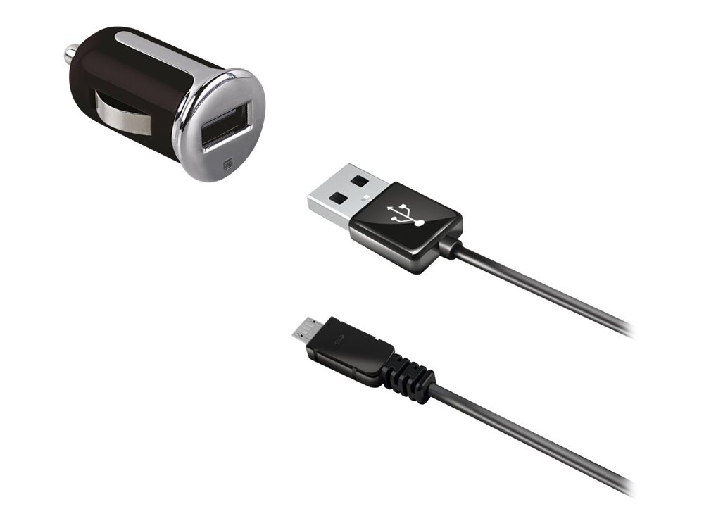 Celly CCUSBTYPEC Universal Car Charger with USB Type C Cable Black