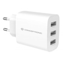 Conceptronic Routers - Wireless - Modems Brand Model 3-Port 30W USB Charger USB-a X 3