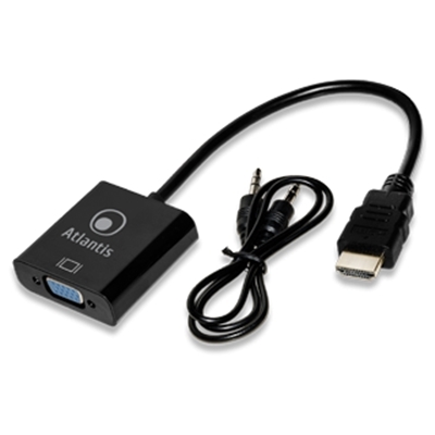 [310100-A04-HDMI_VGA] ADATTATORE HDMI VGA 20 CM CON AUDIO ANALOGICO