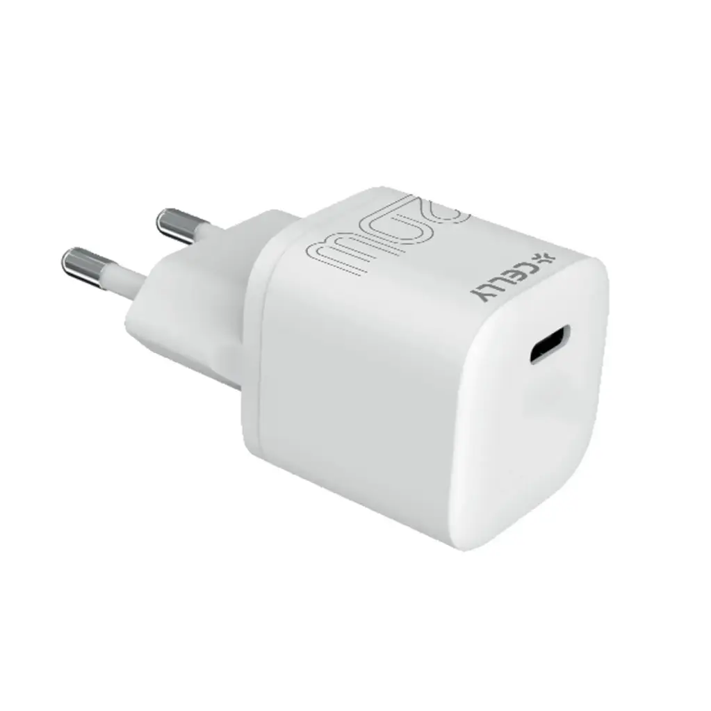 [310100-UCTC1USBC25WWH]  Caricabatterie Celly 25W Wall Charger