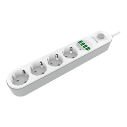 [SWPWSTRIPUSBWH] Multipresa con USB Swpwstripusbwh